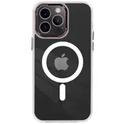 Phonix Apple iPhone 15 (6.1') Clear Armor Hard MagSafe Case With Metal Mens Protection White - Edge Protection, Shock Absorption