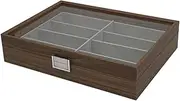 [HAMKVBPR] Sunglasses Storage Box Eyeglasses Storage Box Walnut Grain Display Box Sunglasses Box Eyewear Display Case