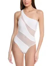 Norma Kamali Snake Mesh One-Piece