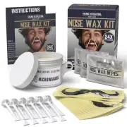 Viking Revolution Nose Hair Waxing Kit for Men - Quick Kit Men with 24 Wax Stick
