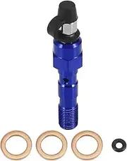 YEJIANGHUA Compatible with M10x1.0mm Bleed Nipple Dust Cap Aluminum Motorcycle Bike Brake Master Cylinder Caliper Bleeder Screw with Dust Cap Natural (Color : 68mm Blue)