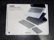 Logitech - Casa Pop-Up Desk Work From Home Kit Compact Wireless Keyboard, Tou...