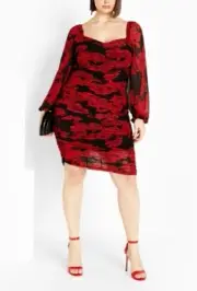 CITY CHIC Alia Rose Print Dress Plus Size Medium 18 NWT [RRP $139.95]