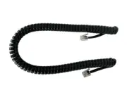 NEW 9 Foot Curly Coil Handset Receiver Cord for Landline Phone Gloss Black