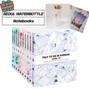 TALK TO ME IN KOREAN Level 1-10 Textbooks set +Gift seoul bottle+Notebooks+pen