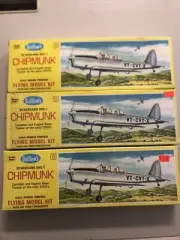 1967 GUILLOWS DE HAVILAND DHC-1 CHIPMUNK Lot Of 4 MODEL KITs . Two Sealed Nib