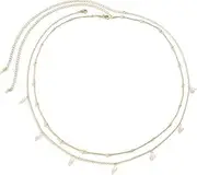 [Generic] 2Pcs Summer Beaded Waist Chain Metal Bikini Multi-Layer Waist Belly Chain Sexy Beach Beads Body Chain Pearl Simple Waist Chain for Women