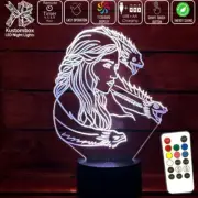 GAME OF THRONES TARGARYEN 3D LED Battery USB Night Light 7 Colour Changing Room