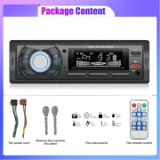 Single DIN Car Stereo Audio Bluetooth MP3 AUX USB Radio Receiver Remote Control (for: Renault)
