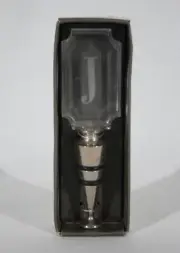 RARE MUDPIE 2008 COSMOPOLITAN HOME BOTTLE TOPPER MONOGRAMMED J NEW IN BOX