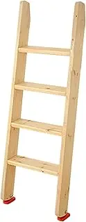 Low/High Bunk Bed Ladder, Wood Hook-On Step Ladder for Kids Adults, Twin Bed Ladders for Livestock Trailer/Car/Villa, Load 150kg