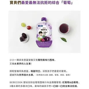 韓國 BEBECOOK 寶膳 嬰幼兒綜合果汁 果泥 100ml 果汁 兒童 嬰兒 副食品（多款可選）