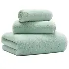 New Microfiber Bath Towel Set 3 Piece Oversize Quick Dry Lint Free Includes B...