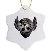 3dRose, Italia soccer ball with crest team football Italy Italian, Ornament