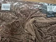 City Chic Xs Sequin One Shoulder Bronze Dress Plus Size 14