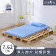 【House Door好適家居】大和防蟎抗菌表布 多功能記憶折疊床墊7.62cm-單大3.5尺 贈個人專用毯*1