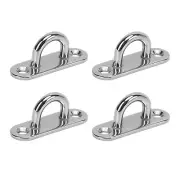 4 Pack Oval Hammock Hanging Pad Eye Plate Wall Mounting Stainless Steel Sun ZK