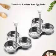 Egg Poacher Pan Stainless Steel Poached Egg Cooker Perfect Poached Egg Maker;