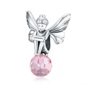 Silver plating Flower Elf Fairy Charm Fit Bracelet Jewelry