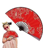 [Generic] Foldable Hand Fan, Retro Style Foldable Fan, Hot Weather Cooling Tools, Cosplay Performance Props for Dancing Wedding Party