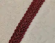 Sold by Yard 3/4" Decorative Dark Burgundy Gimp Trim Lampshades Crafts Hobbies