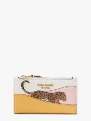 lucy leopard small slim bifold wallet