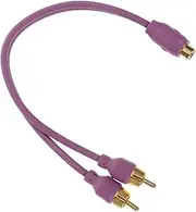 GRADENEVE Audio Speaker Cable Car Power Amplifier Wire Replacement Audio Wire 1 Female to 2 Male Splitter Design
