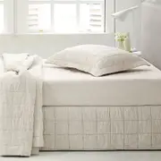 Sheridan Abbotson Linen Quilted Bed Skirt in Flax/Natural @Sheridan Rewards