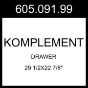 IKEA KOMPLEMENT Drawer Dark Gray 29 1/2x22 7/8" 605.091.99