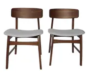 Junny Dinning Chair Light Grey Set of 2