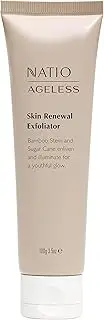 [Natio] Australia Ageless Skin Renewal Exfoliator 100g - Facial Scrub for All Skin Types - Illuminating Face Polish - Bamboo, Sugar Cane, Microbead Free - Made in Australia