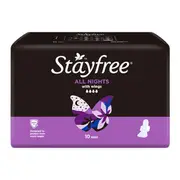 Stayfree All Night Pads with Wings 10 Pack