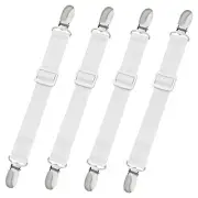 yuntop 4 Pcs Adjustable Bed Sheet Straps for Mattress Bed Sheet Fasteners Bed