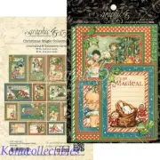 Graphic 45 Christmas Magic Journaling & Ephemera Cards New! Holidays, Elves!