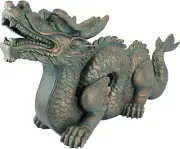 Asian Dragon of the Great Wall Statue, Large, Verdigris