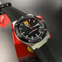 在飛比找ETMall東森購物網優惠-FERRARI 法拉利男錶 44mm 黑八角形精鋼錶殼 黑色