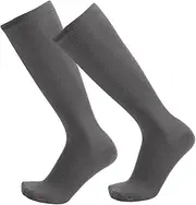 [MISETA] WEIMEI - Men Sports Compression Socks Knee High Stockings Sleeve Sneaker Socks Ankle Care (Color : Gray S-m, Size : Medium)