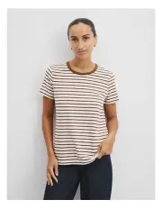 [Country Road] Australian Good Earth Cotton Slub Stripe T-shirt in Hazelnut Stripe