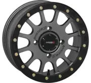 System 3 Offroad SB-5 Beadlock UTV Wheel 15x10 4/156 5+5 Gunmetal Grey