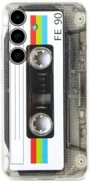 Case for Galaxy S25 Shockproof Scratchproof with TPU Soft Bumper Retro Cassette