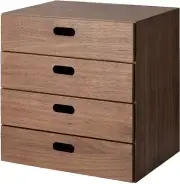 Muji Stacking Chest Width 37 Depth 28 Height 37cm 4 drawers Walnut