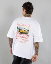 [Lee] Lee Men's Timeless Box Cutter T-Shirt in White Size Large L White