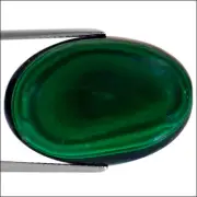 22.36 Ct Natural Malachite Gemstone Black Green Oval Cut