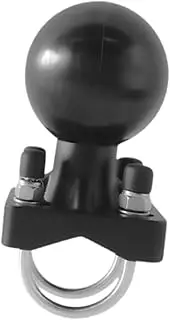 2.25'' Ball Mount Base Aluminum Alloy for Round Tube 15-33mm 5kg or Less Load Bearing Capacity Rubber Double U Bolt Base