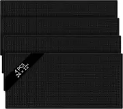 4 PCS Large Coffee Bar Mat for Countertop 12X24'' Thicker Rubber Bartending