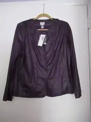NWT Chico's Pebbled Perfection Finney LS Jacket / Marchella /Size 2 (12-14)