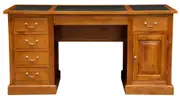 CT Tasmania Solid Timber 1 Door 6 Drawer Executive Desk