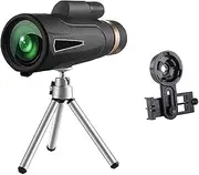 10X50 Monocular Telescope, Monocular Compact with Night Vision High Power Bak4 Prism Fmc Lens Monocular with Smartphone Adapter and Tripod for Bird Watching Traveling Seeing Little Surprise
