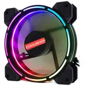 12cm 1 Fan Colourful RGB LED Ring PC 12cm Case Cooling Fan and Controller LED Light Bar