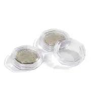 10 Leuchtturm Grips 50p Coin Capsules 27,3mm - 50 Pence Hexagonal